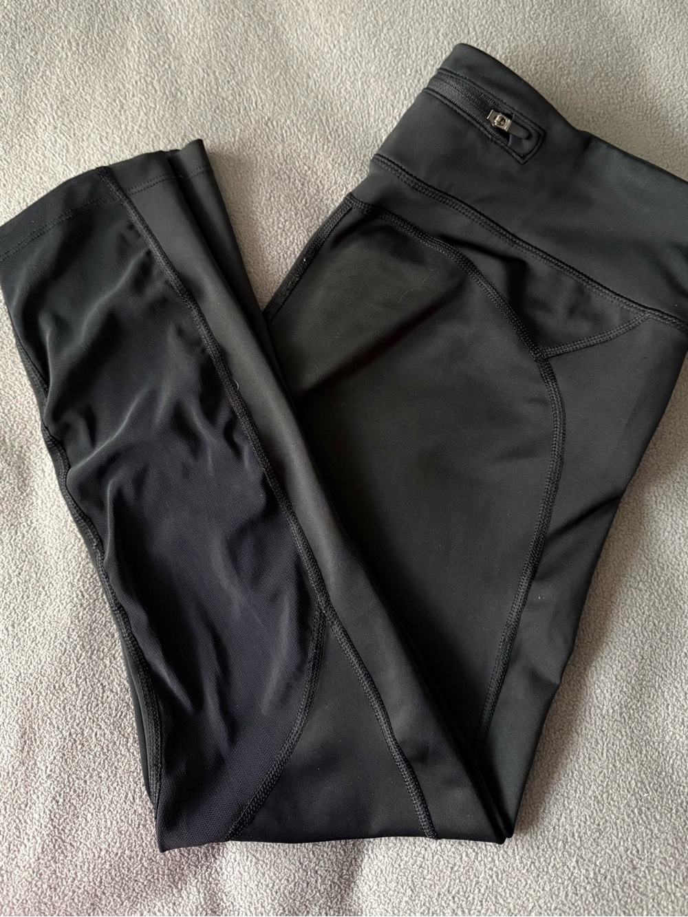 Nike Black Dri-FIT Performance Leggings Mesh Bottom